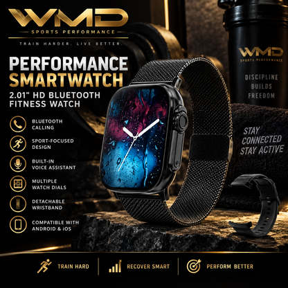 Performance Smartwatch | 2.01" HD Bluetooth Fitness Watch