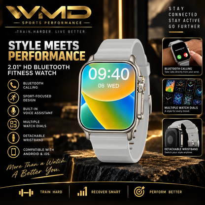 Performance Smartwatch | 2.01" HD Bluetooth Fitness Watch